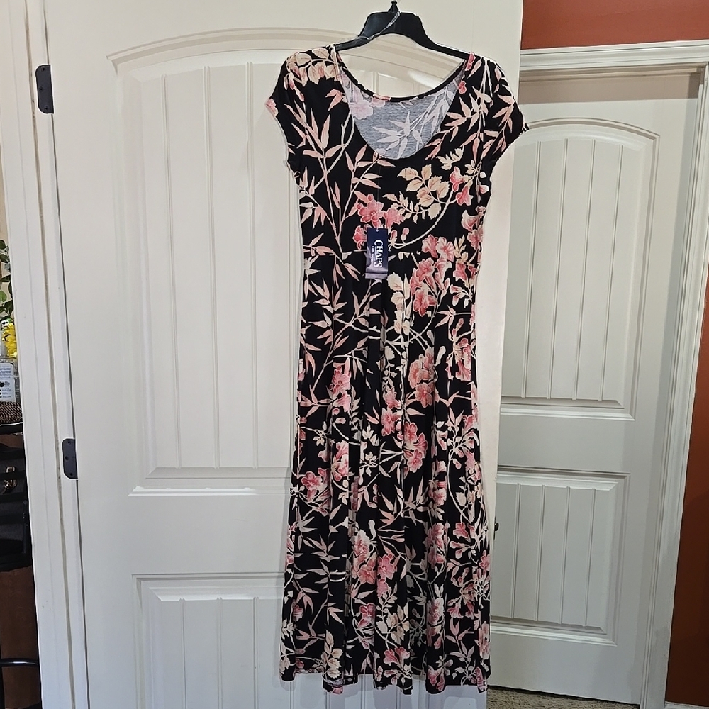 Chaps Orange Casual Maxi Sundress